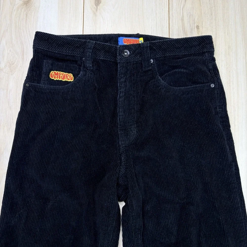 Empyre Corduroy Pants Mens Size 30x28 Baggy Straight Fitting Y2K Black Skate